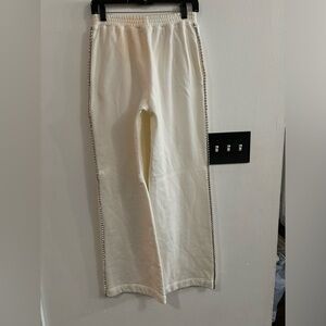 AREA Cream Beaded Pants